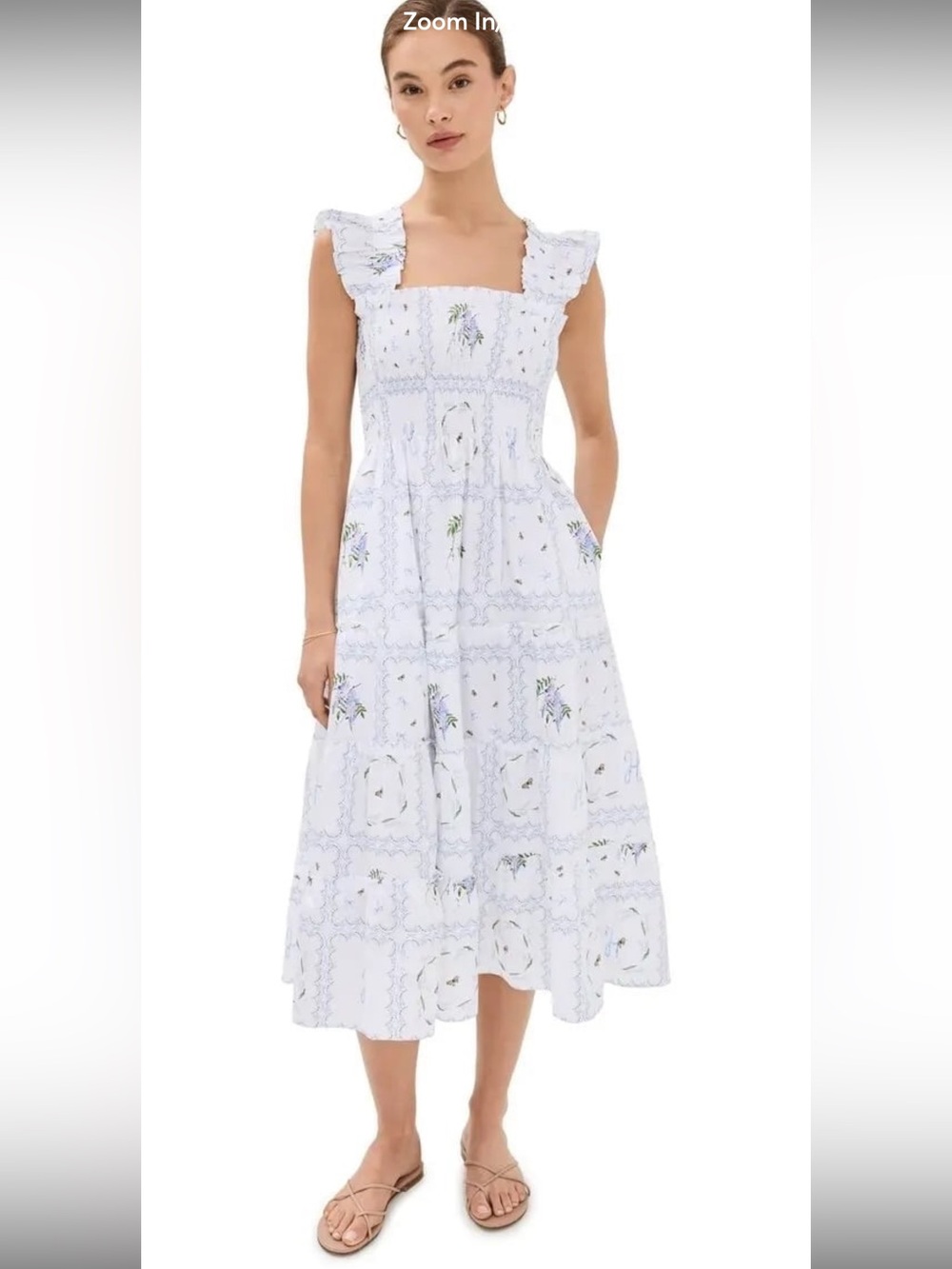 Hill House Ellie Nap Midi Dress in Patchwork Floral - Picture 3 of 11